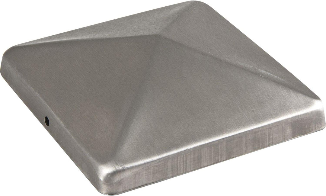vasalat Pfostenkappe 7x7 cm - Pfosten Abdeckkappen - Pfostenabdeckung aus rostfreiem Edelstahl inklu