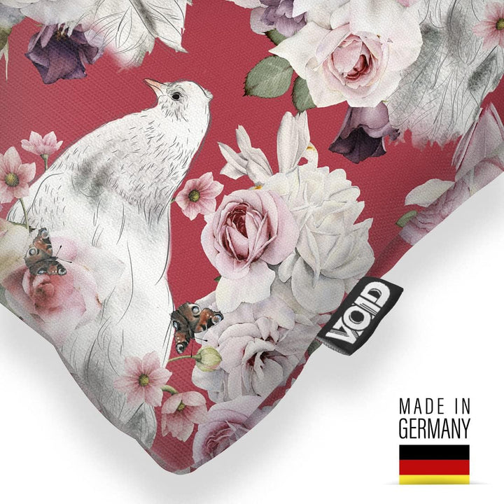 VOID Tauben Rosen Romantik Kissenbezug Kissenhülle Sofakissen Kissen Deko Outdoor-Kissen Dekokissen,