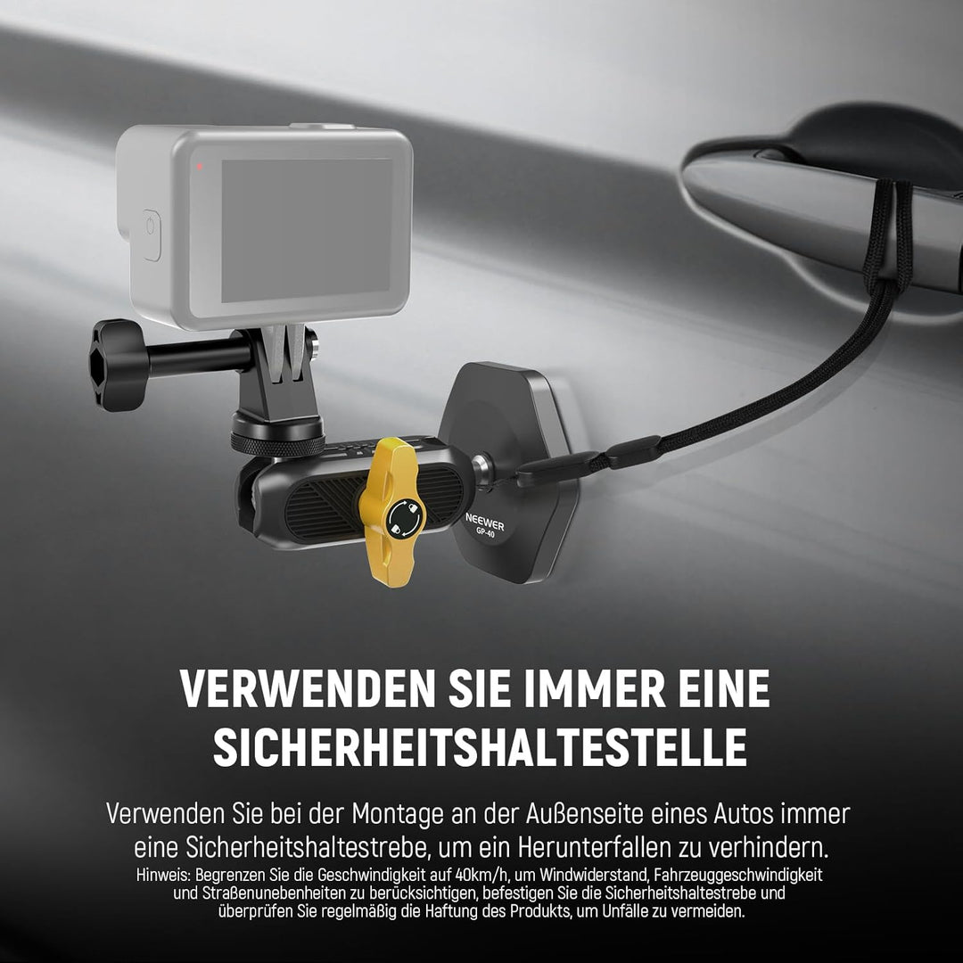 NEEWER Magnetisches Action Kamera Auto Halterung Set mit Magic Arm Ständer, Handy Halter Set, kompat