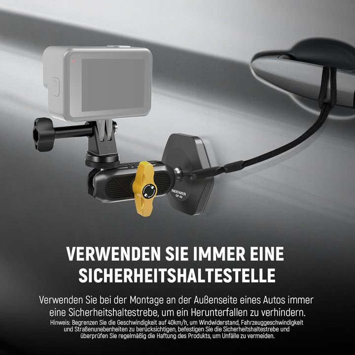 NEEWER Magnetisches Action Kamera Auto Halterung Set mit Magic Arm Ständer, Handy Halter Set, kompat