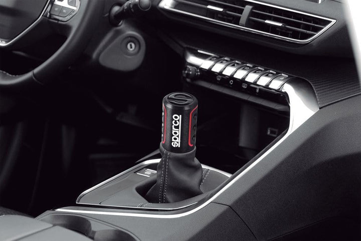 Sparco Manueller Schaltknauf Racing Schwarz Universal RACING Schwarz/Rot, RACING Schwarz/Rot