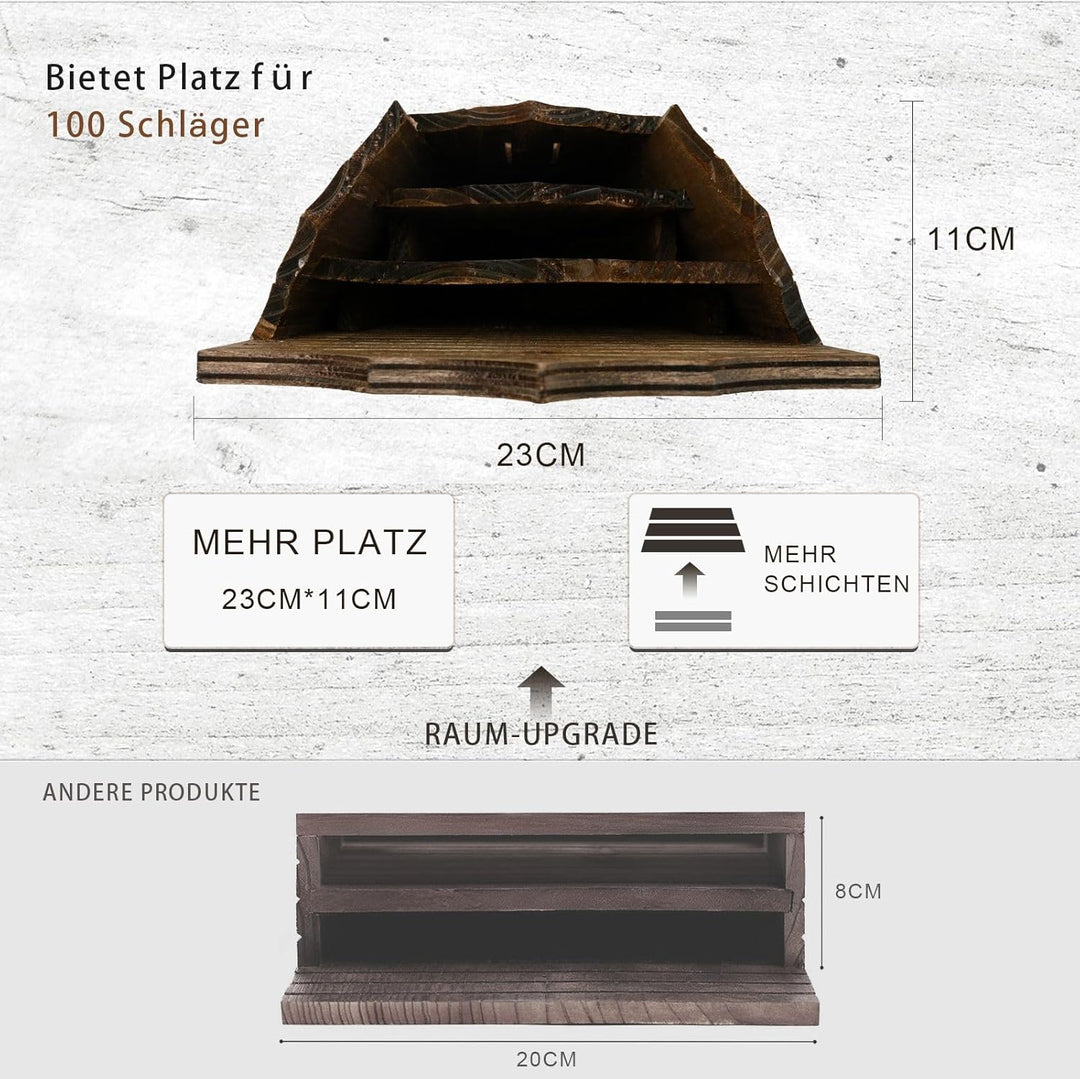 Burg Fledermaushaus aus Holz für den Aussenbereich – Grosse Box mit drei Kammern, perfekt entworfen,