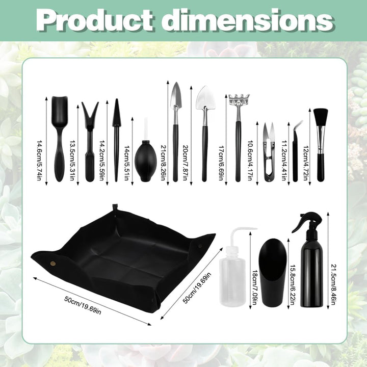 Bonsai Werkzeug Set 16 Stück, Bonsai Starter Kit, Bonsai Set Starter Kit Werkzeug, Garden Tool, Mini