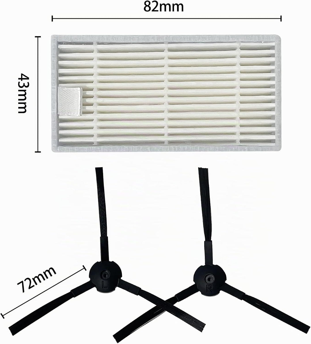 Zubehör Ersatzteile Kit für ZACO/ILIFE V5s pro V5x V3 V3s V5 V5s Saugroboter Staubsauger Roboter, Zu