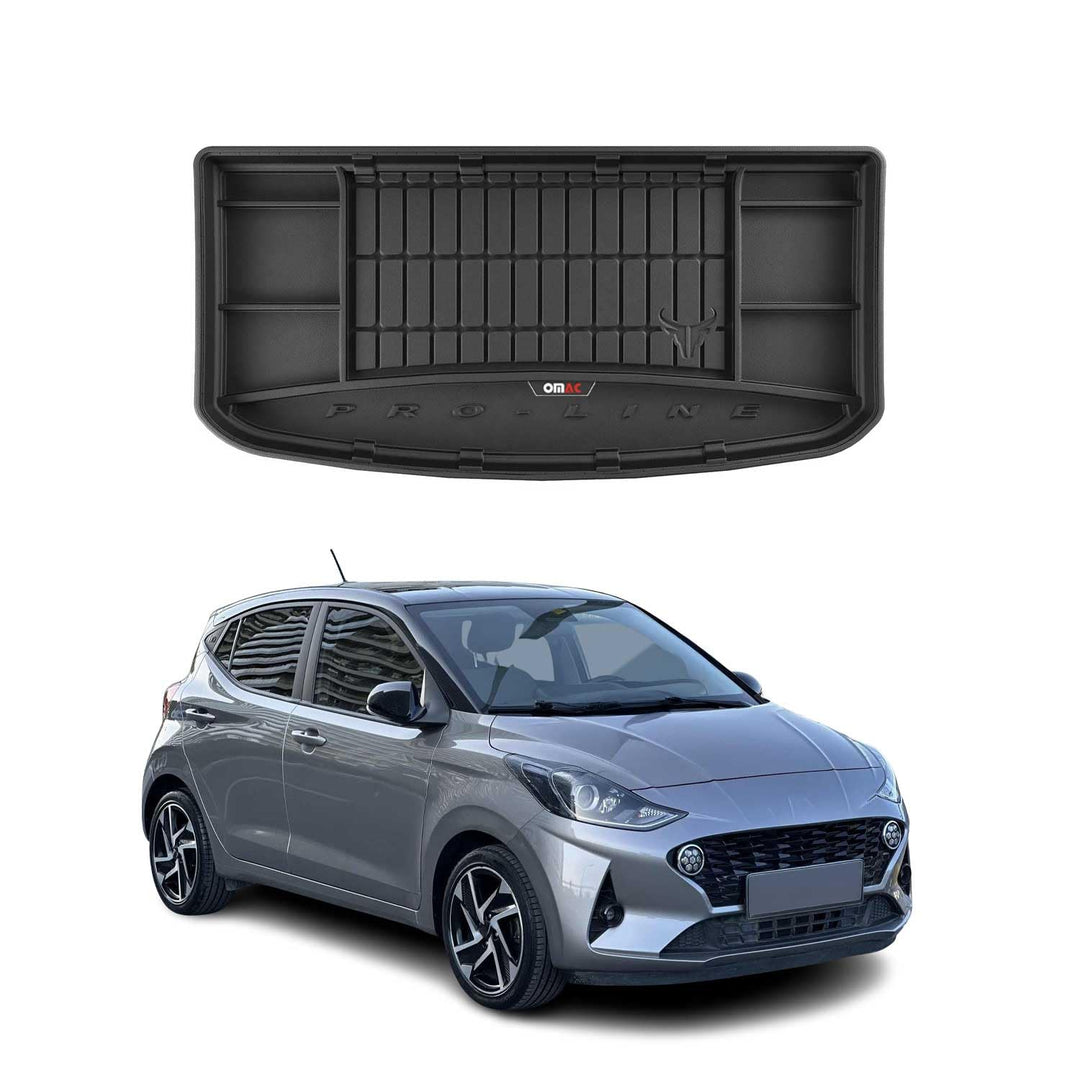 OMAC Gummi Kofferraumwanne kompatibel mit Hyundai i10 2019-2025 TPE Laderaumwanne Schwarz