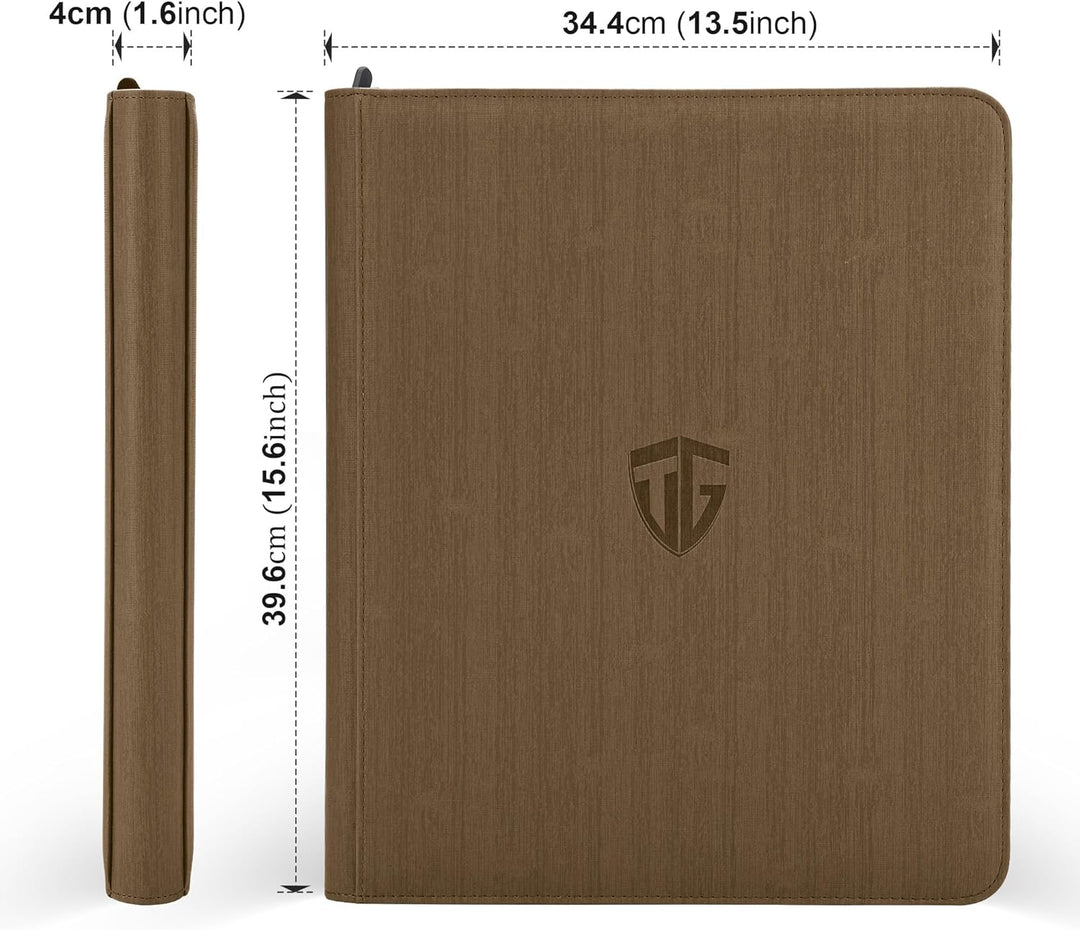 TCGUARD Toploader Sammelkarten Album für 216 Toploader, 9 Fächer Toploader Binder mit Hüllen für 3"x