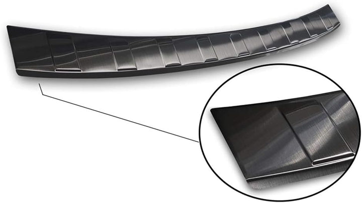 Avisa Schwarz Edelstahl Heckstossstangenschutz kompatibel mit Volvo V60 II 2018- inkl. Cross Country