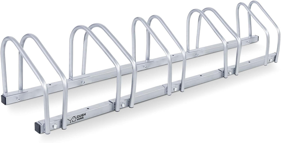 CCLIFE Fahrradständer Boden für 5 Fahrräder mit Reifenbreiten bis 55 mm Eisen Fahrradhalter 130 x 32