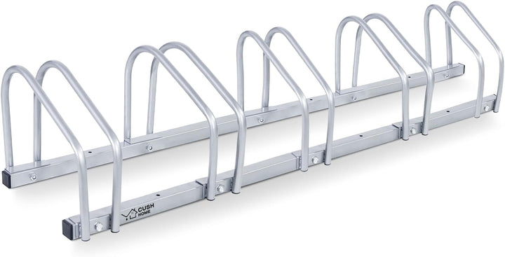 CCLIFE Fahrradständer Boden für 5 Fahrräder mit Reifenbreiten bis 55 mm Eisen Fahrradhalter 130 x 32