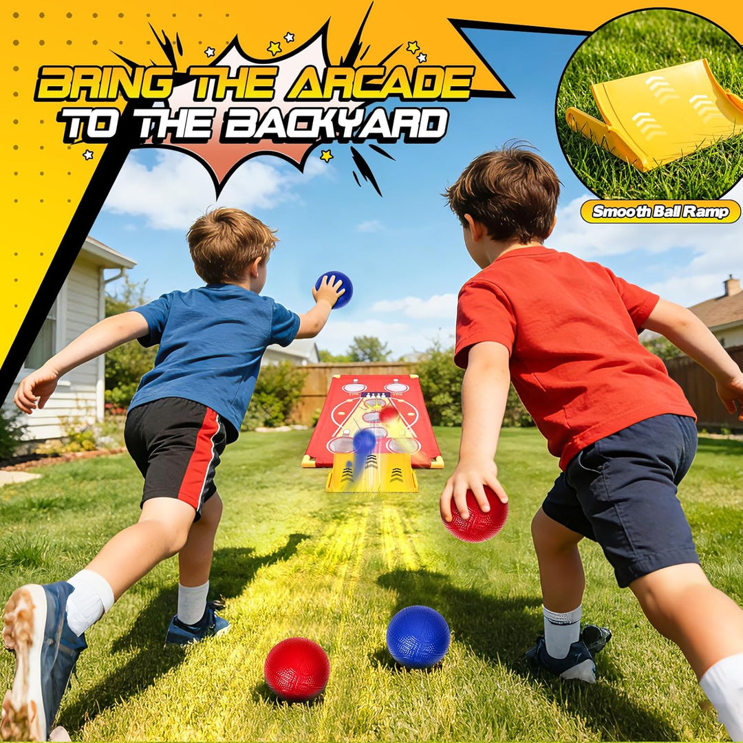 3-in-1 Wurfspiel-Set Cornhole, Bean Bag Toss & Ball-Toss-Spiel, Outdoor Partyspiel für Erwachsene un