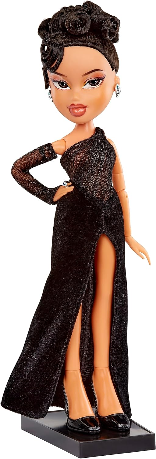 Bratz x Kylie Jenner - Night Modepuppe - Sammlerpuppe mit Abendkleid, Hund und Poster - für Kinder u