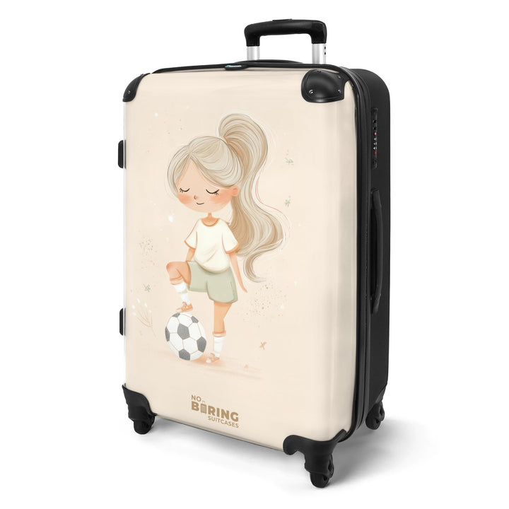 NoBoringSuitcases.com® Koffer Kinder Gross 67x43x25 cm Reisekoffer Kinderkoffer 4 Rollen Leicht Kind