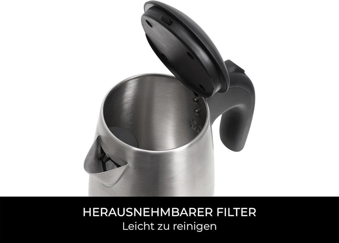 Corby Kensington 0.6L Kettle in Brushed Steel - EU Plug