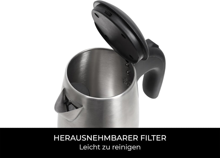 Corby Kensington 0.6L Kettle in Brushed Steel - EU Plug