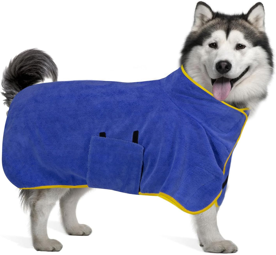 Hundebademantel aus Mikrofaser Hundehandtuch für grosse Hundedusche Zubehör Bademantel Hund Mittelgr