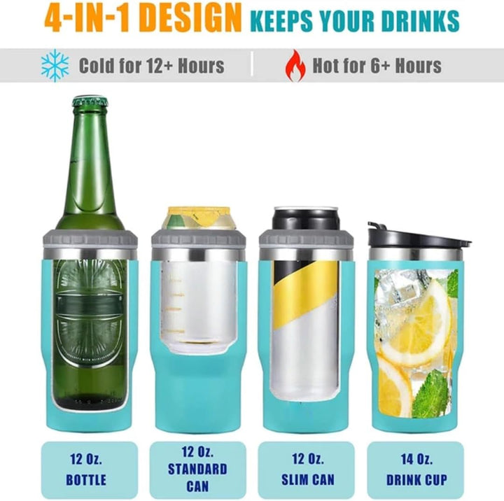 400 ml Dosenisolator, Zwei-Wege-Deckel, doppelwandig, Edelstahl, isolierter Dosenkühler, Bierflasche