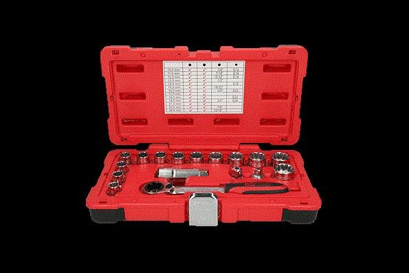 KS Tools 916.4050 3/8"+1/2" TRIPLEplus Durchgangs-Steckschlüssel-Satz, 17-tlg.