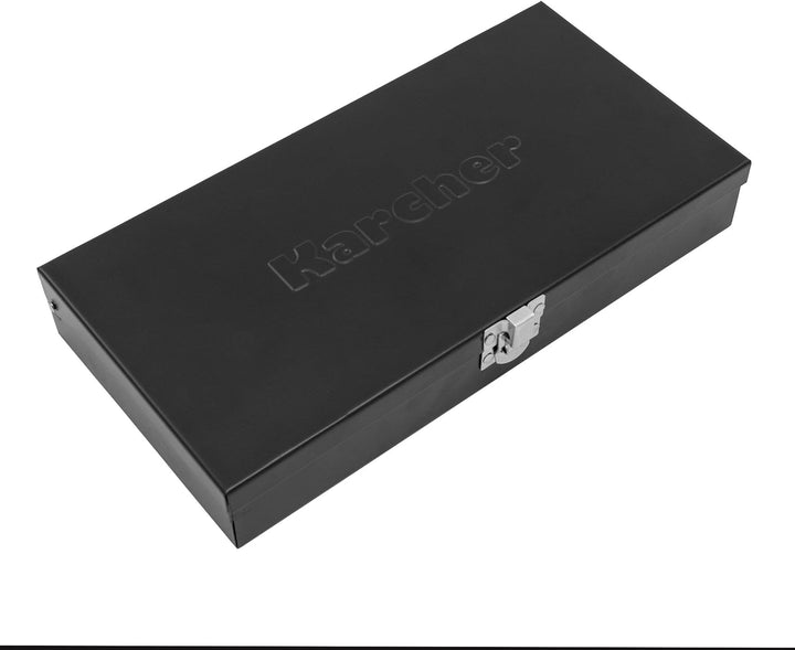 Karcher Steckschlüsselsatz 24-teilig 3/8" - hochwertiger Ratschenkasten mit Werkzeug aus Chrom Vanad