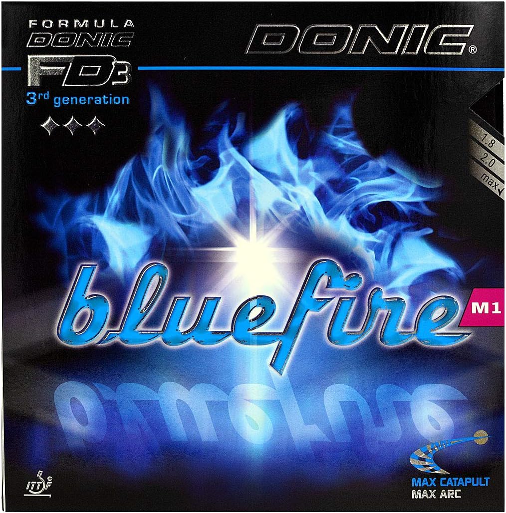 DONIC Belag Bluefire M1 Schwarz max, Schwarz max