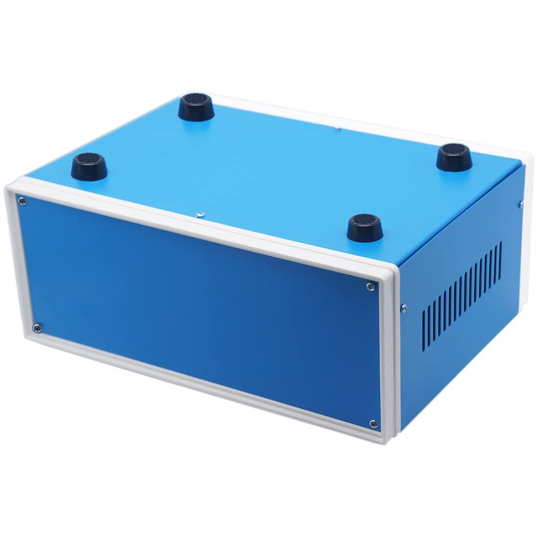 Zulkit Elektronisches Gehäuse, Metall, 320 x 268 x 120 mm, Blau 12.6" x 10.6" x 4.7", 12.6" x 10.6"