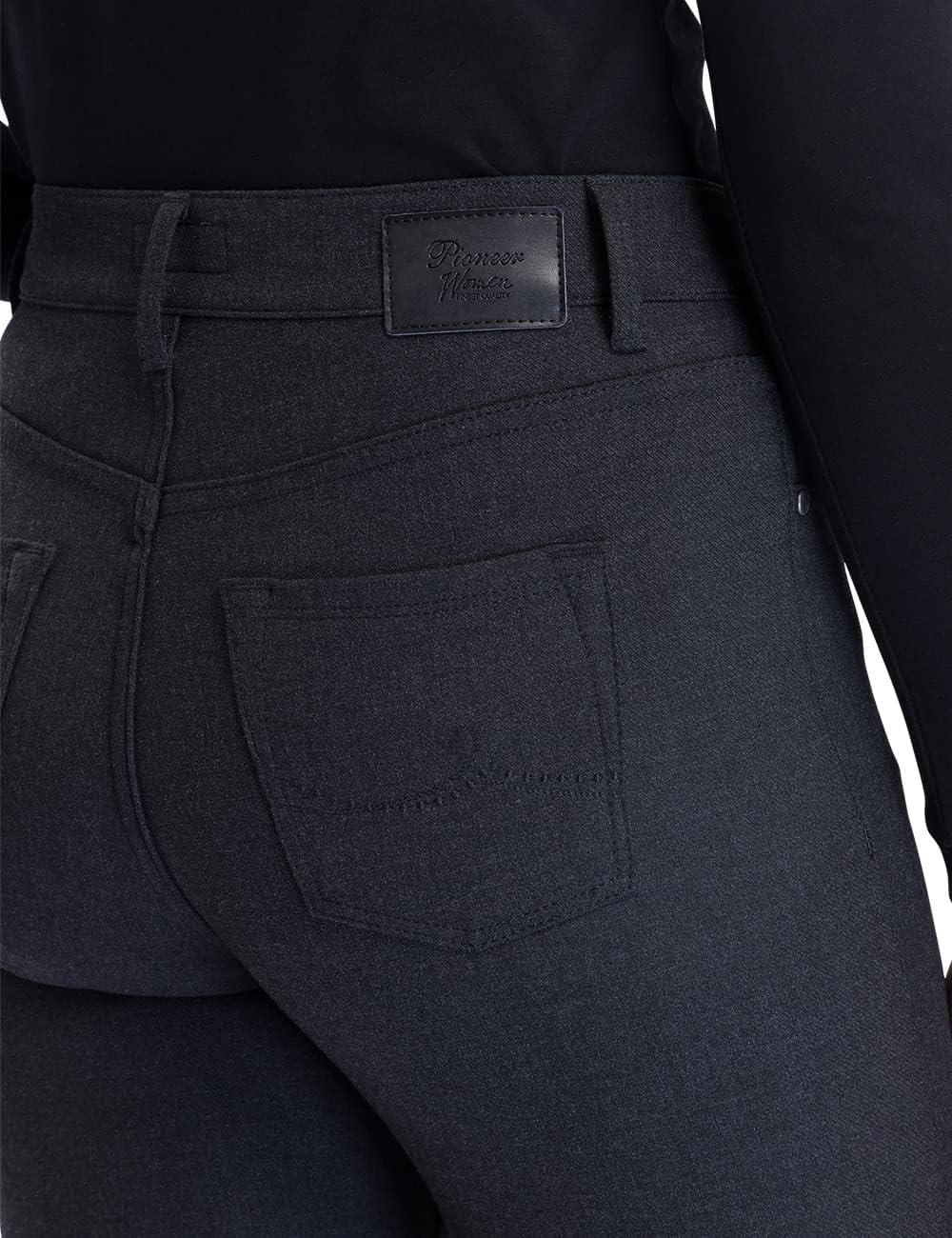 Pioneer Damen Straight Leg Jeans KATE 34W / 28L Dunkelgrau Melange (9501), 34W / 28L Dunkelgrau Mela