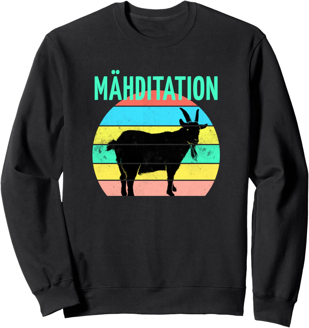 Mähditation Meditation Parodie Lustige Ziege Sweatshirt