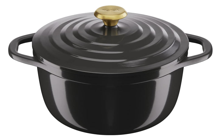 Tefal E2554604 Auflaufform, rund, antihaftbeschichtet, Aluminiumguss (leichter als Gusseisen) mit De
