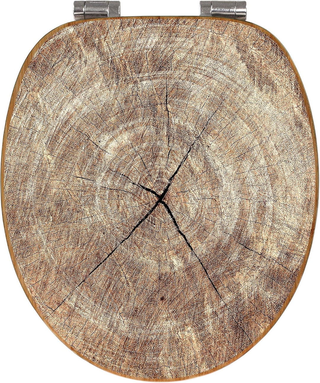 banjado Design WC Sitz Bambus Absenkautomatik 45,8x37,5cm - Toilettendeckel mit Absenkautomatik Holz