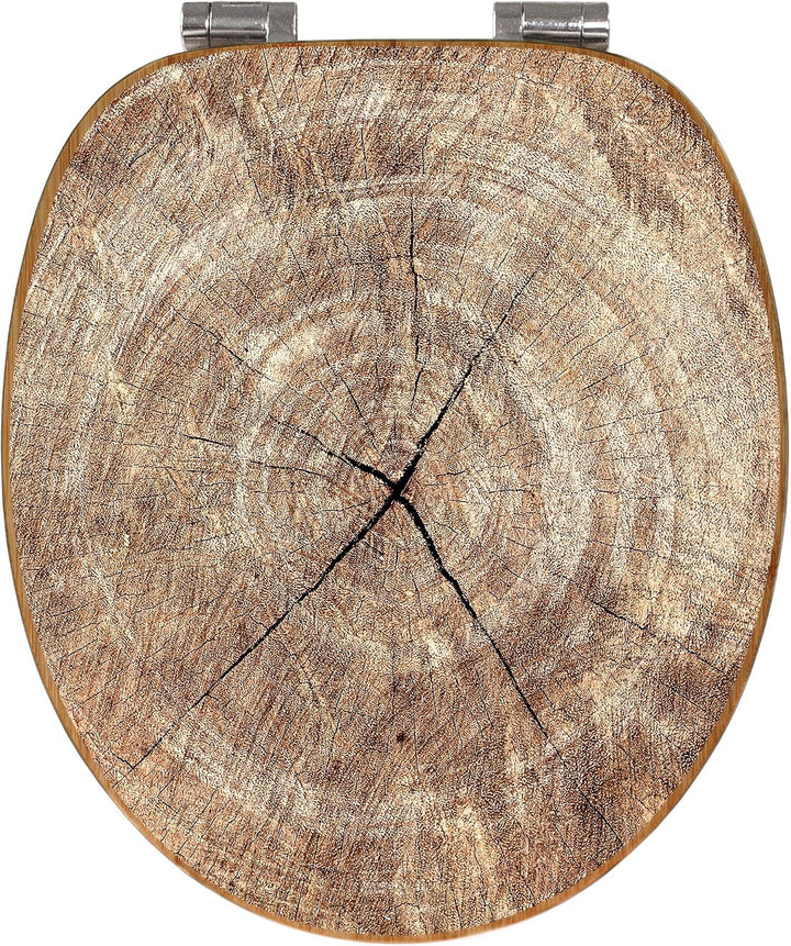 banjado Design WC Sitz Bambus Absenkautomatik 45,8x37,5cm - Toilettendeckel mit Absenkautomatik Holz