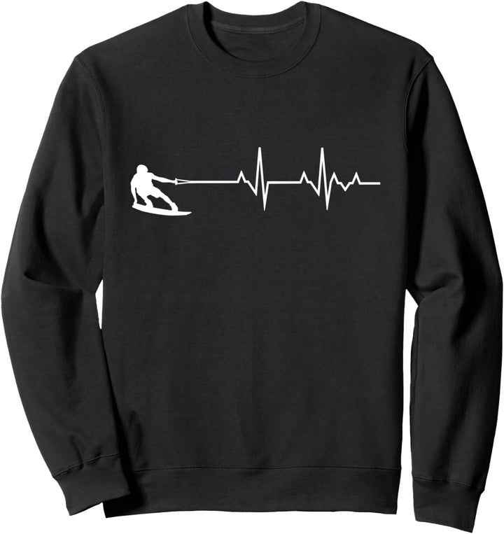 Wakeboard Herzschlag See Wassersport Wakeboarden Surfen Sweatshirt