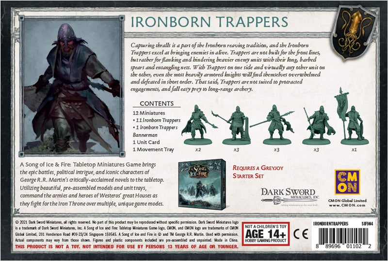 CMON A Song of Ice and Fire Tisch-Miniaturen-Spiel Ironborn Trappers Unit Box,Strategiespiel für Jug