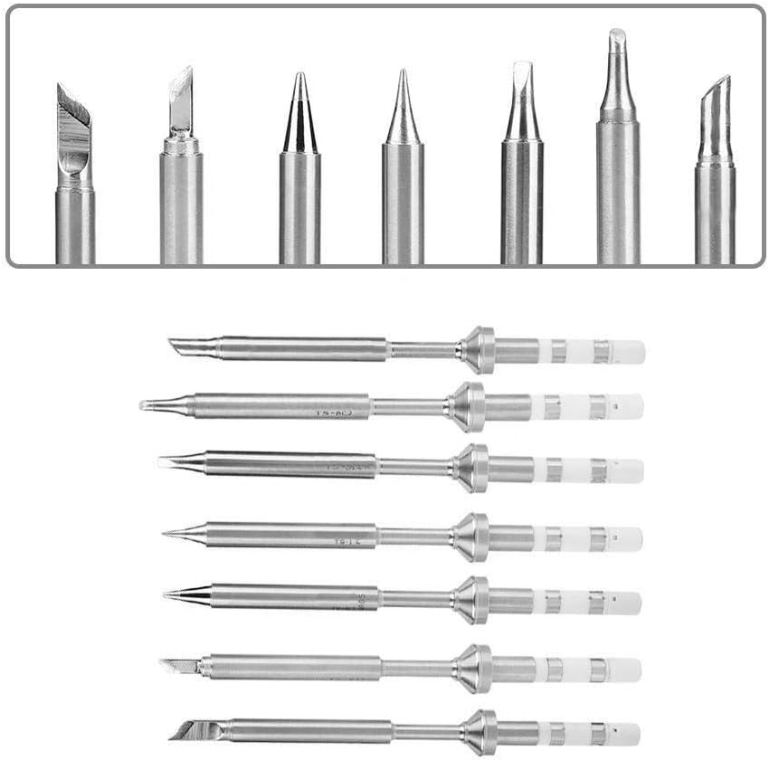 Broco TS100 Lötspitze,7pcs Mini Edelstahl Lötspitzen Ersatz for TS100 Lötkolben 7 Typen TS-K TS-KU T