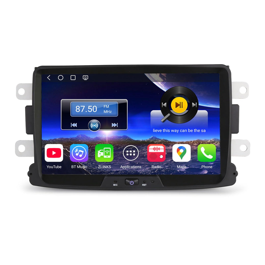 Erisin Qualcomm 8" 8-Kern 4GB+64GB Android 14 Autoradio Bluetooth GPS Navi für Renault Dacia Duster