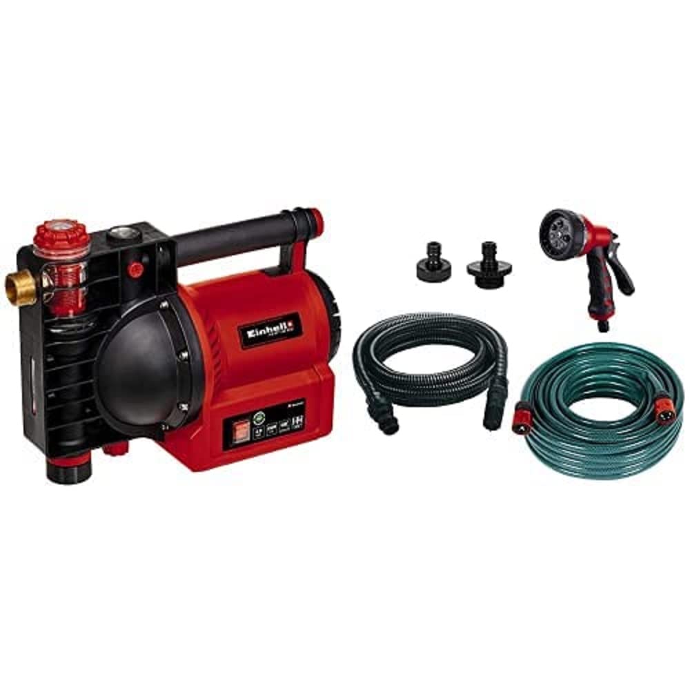 Einhell Gartenpumpe GE-GP 1145 ECO (1100 W, max. 4500 l/h, max. 4.8 bar, Wassereinfüllschraube, Vorf