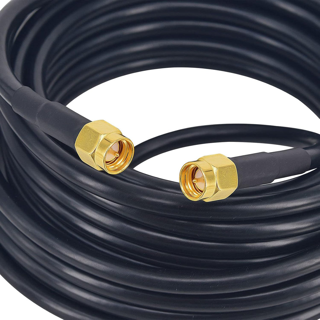 Boobrie SMA auf SMA Kabel 5M RG58 Kabel SMA Stecker auf SMA Stecker 50 Ohm SMA Verlängerungskabel Ge