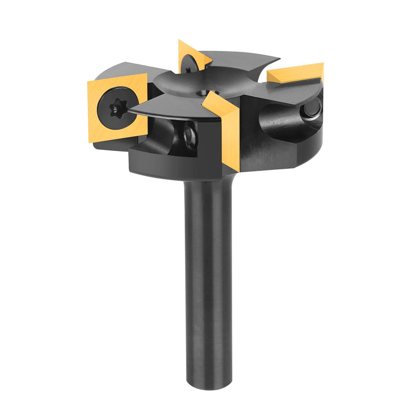 SpeTool Planfräser 8mm Schaft 40mm Durchmesser Hobelfräser für Oberfräse Wendeplatten spoilboard 4 F