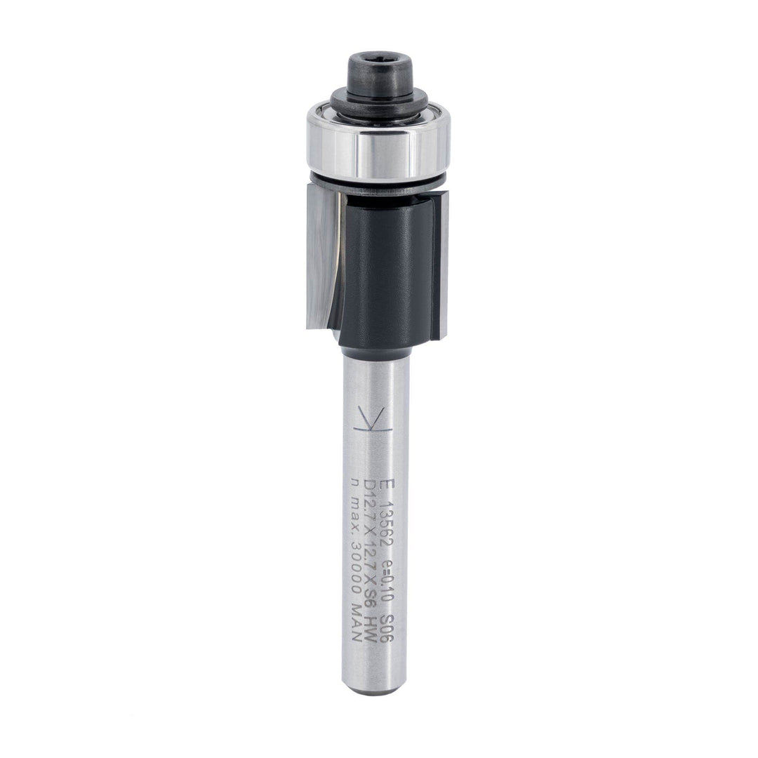 ENT 13562 Bündigfräser HW, Schaft (S) 6 mm, Durchmesser (D) 12,7 mm, NL 12,7 mm, GL 55 mm, SL 32 mm,