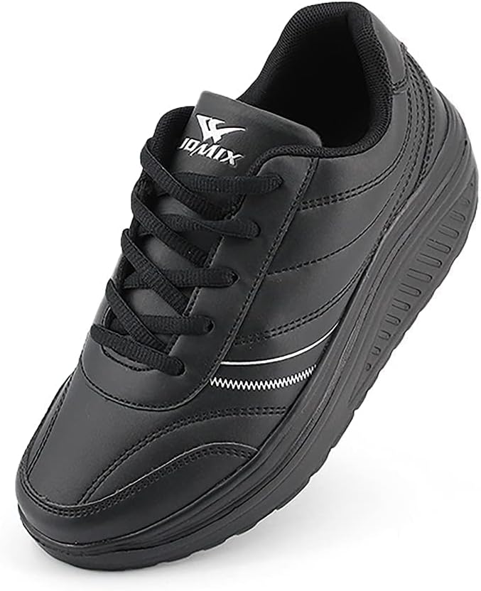 JOMIX Damen Sneaker Plateau Sportschuhe Turnschuhe Laufschuhe Bequeme Abrollsohle Anti-Rutsch Wippsc