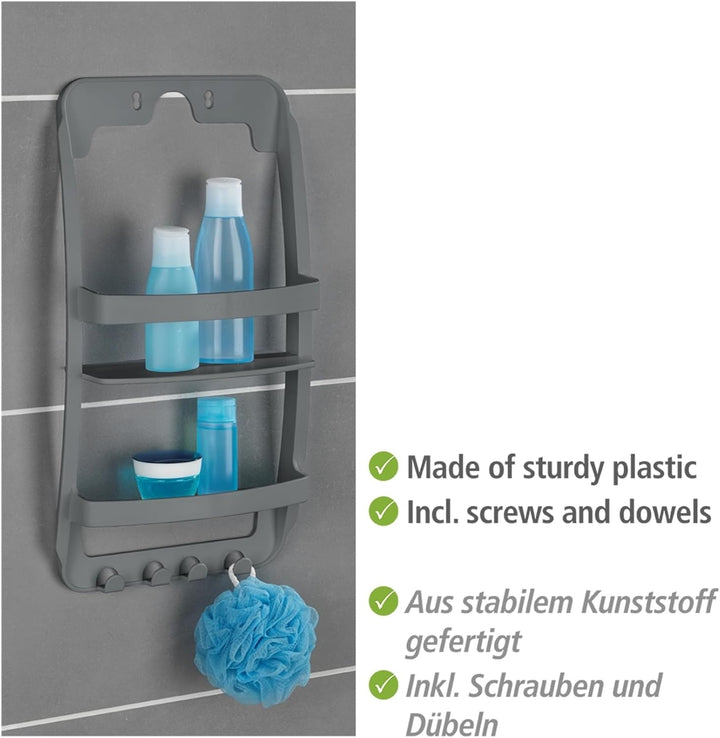 WENKO Badregal Universal, Anthrazit Grau, Grau