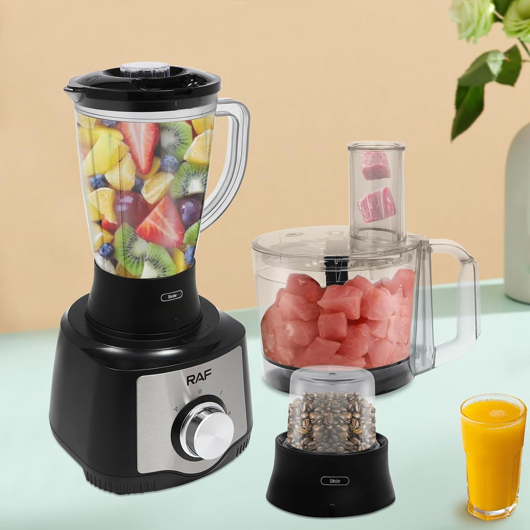 7-in-1-Gemüseschneider Kompakt Küchenmaschine Zerkleinerer Edelstahlgehäuse Food Processor Knetmasch