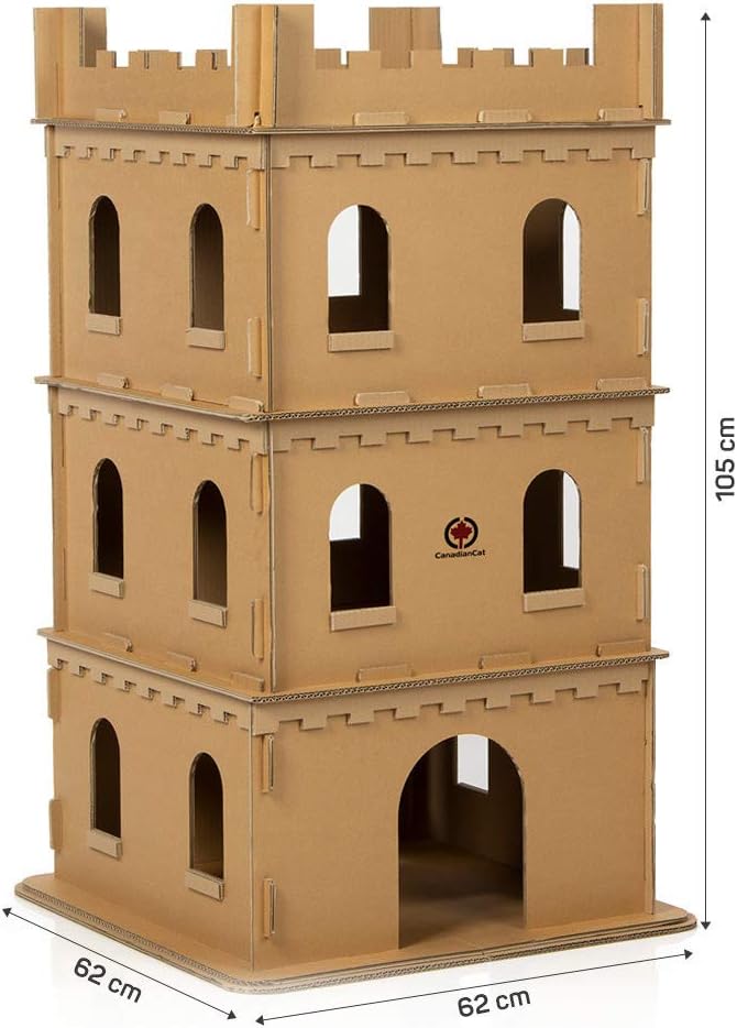 CanadianCat Company | Katzenburg XL aus Wellpappe für Katzen - das Spielhaus