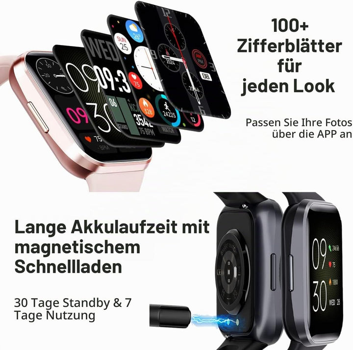 WalkerFit A1 Smart Watch for Woman Man, Fitness Tracker with Heart Rate/Sleep Monitor,Pedometer, IP6