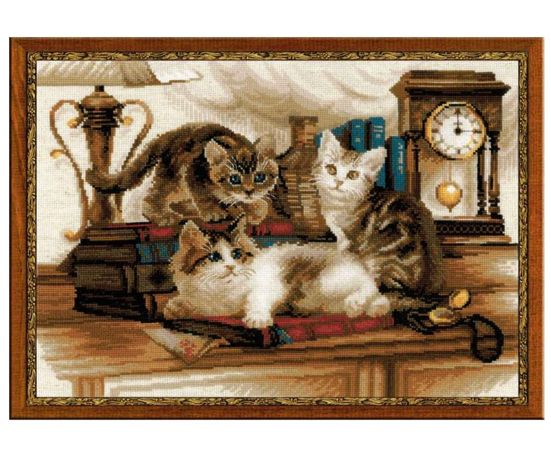 Riolis Kreuzstich-Set Furry Friends,, Gelb