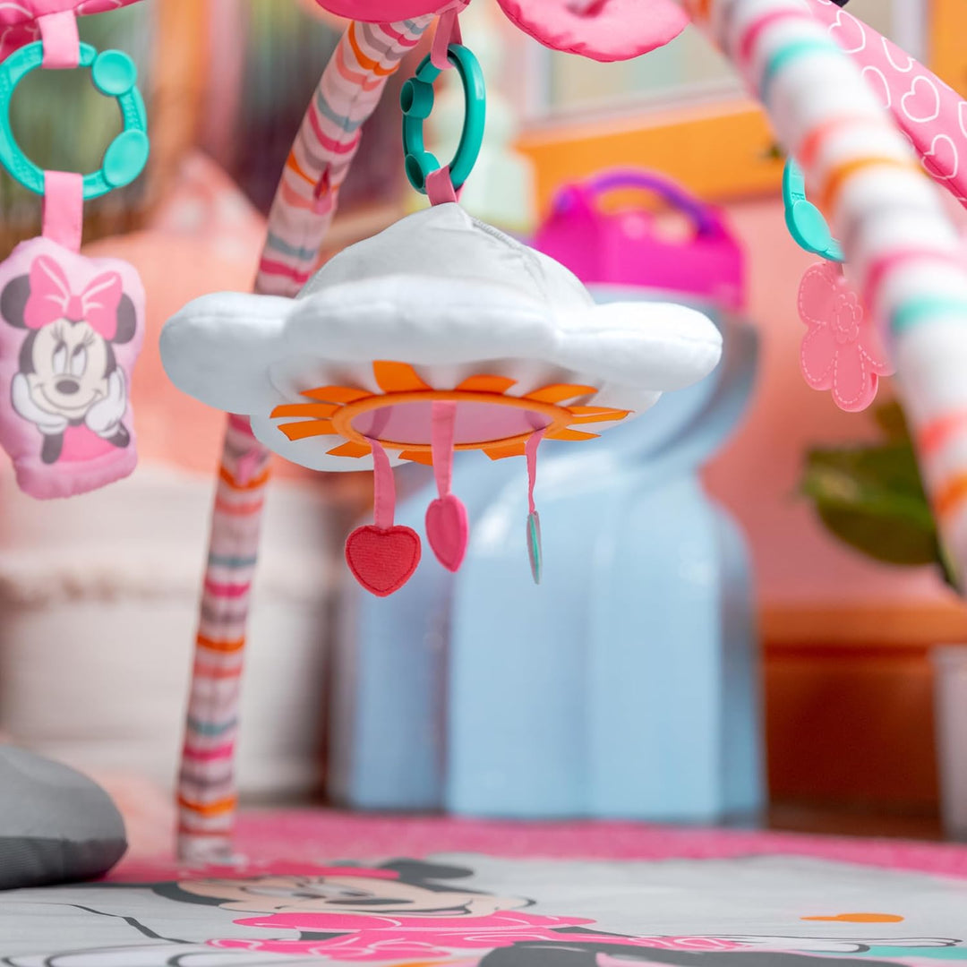 Bright Starts Disney Baby MINNIE MAUS Forever Besties Aktivitätsspielzeug mit Musik und Lichtern, Ro