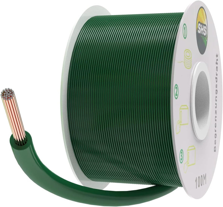 100m Begrenzungskabel + 300 Erdspiesse + 30 Klingen für Mähroboter Rasenmäher Rasenroboter Zubehör S