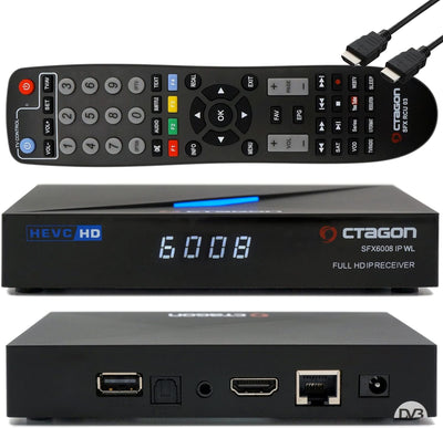 Octagon SFX6008 IP WL 150 WiFi H.265 HEVC Full-HD E2 Linux Set-Top Box & Smart Receiver, Internet TV