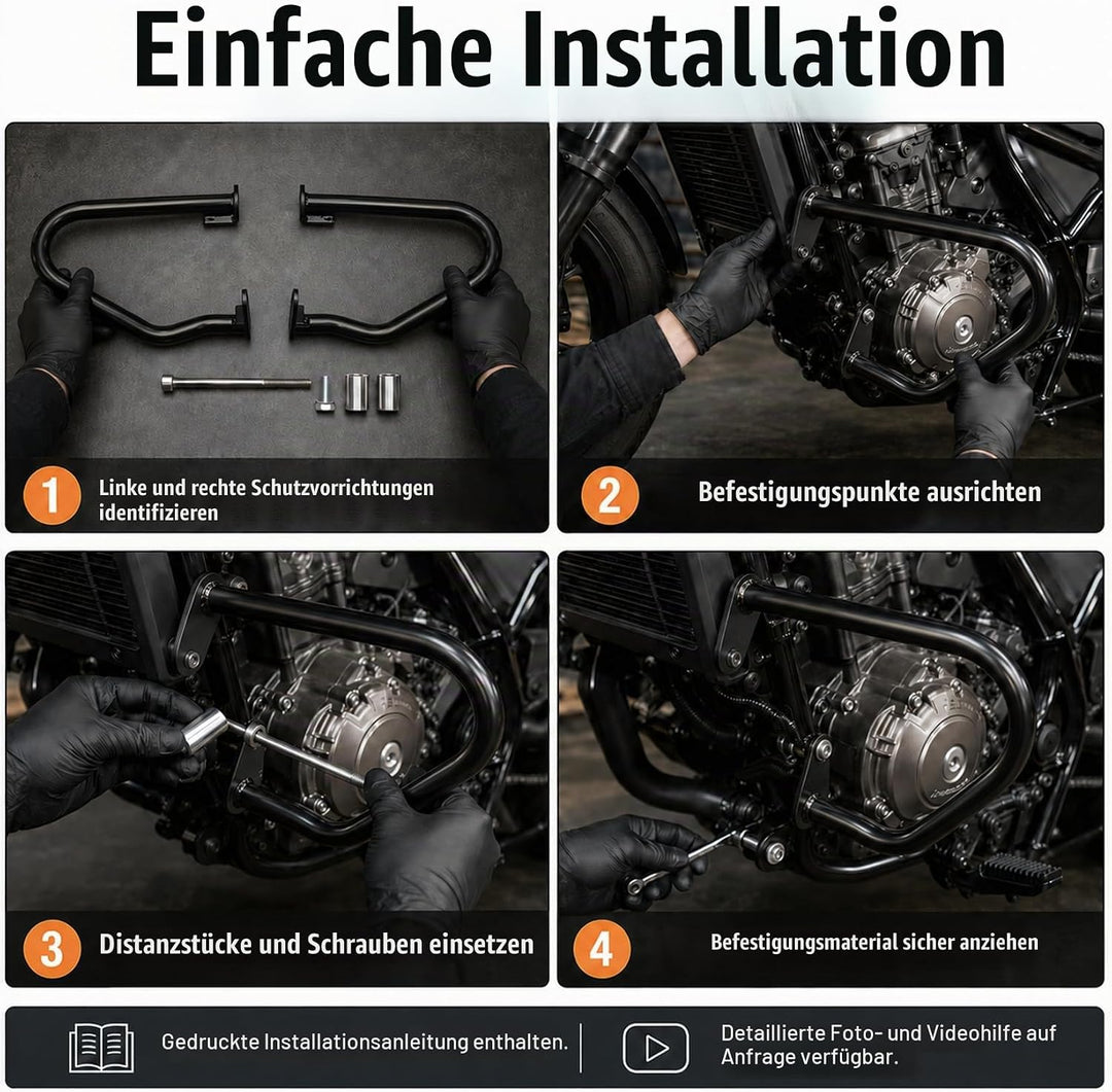 PSLER Motorrad Stossstange Motorschutz Sturzbügel für Rebel CMX1100 CMX1100T DCT 2021 2022 2023 2024