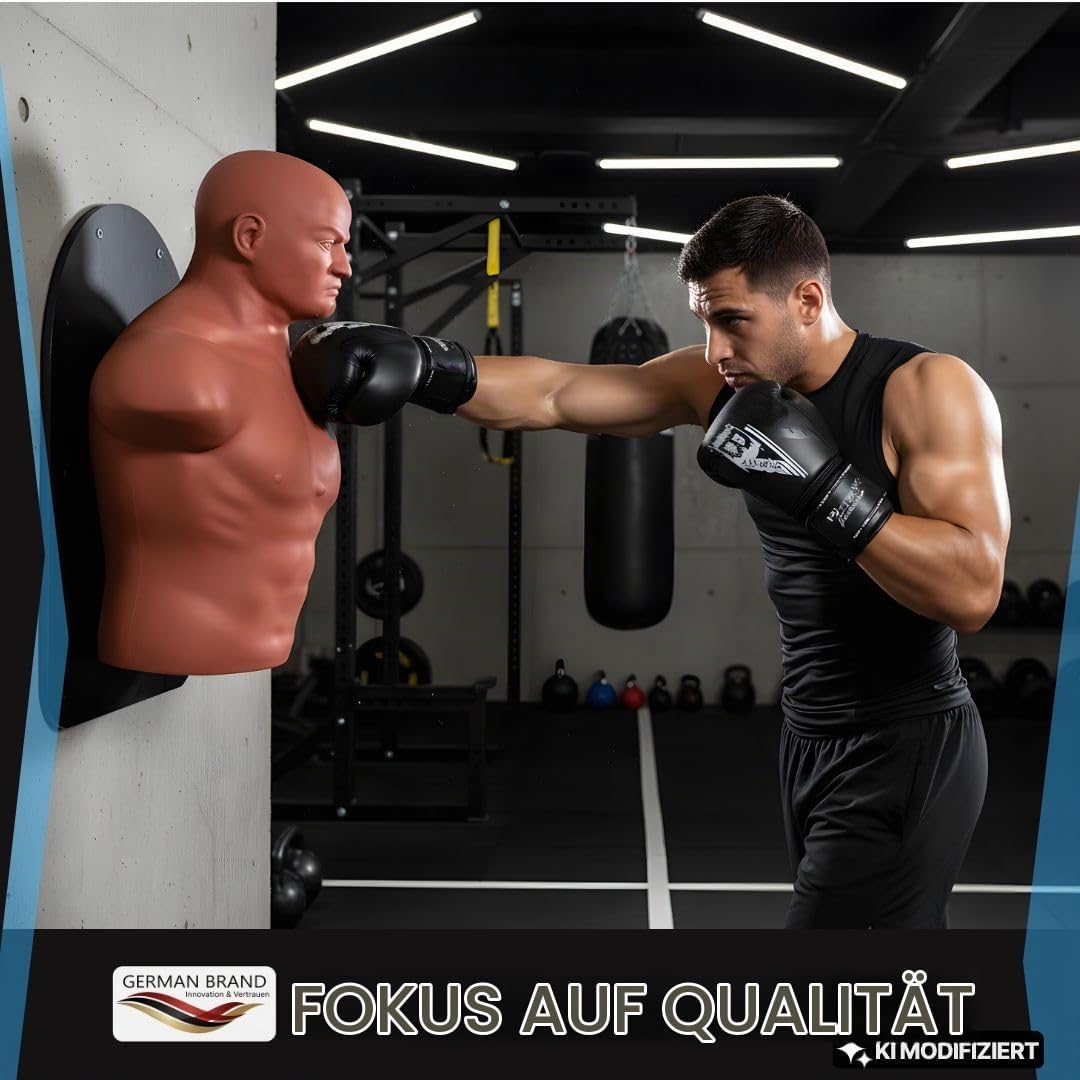 FOX-FIGHT Wand Box Dummy | Wandschlagpolster Punching Boxdummy Boxpuppe Boxing Man Trainingsdummy Sc