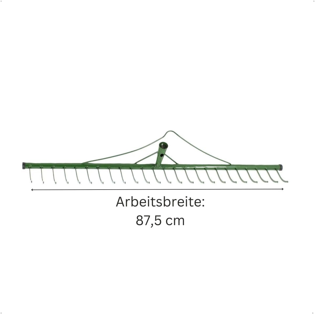 Rekord Heurechen mit 24 Zinken Breite 87,5 cm aus Stahl, pulverbeschichtet - ohne Stiel, Laubrechen,