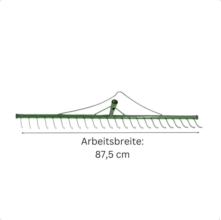 Rekord Heurechen mit 24 Zinken Breite 87,5 cm aus Stahl, pulverbeschichtet - ohne Stiel, Laubrechen,